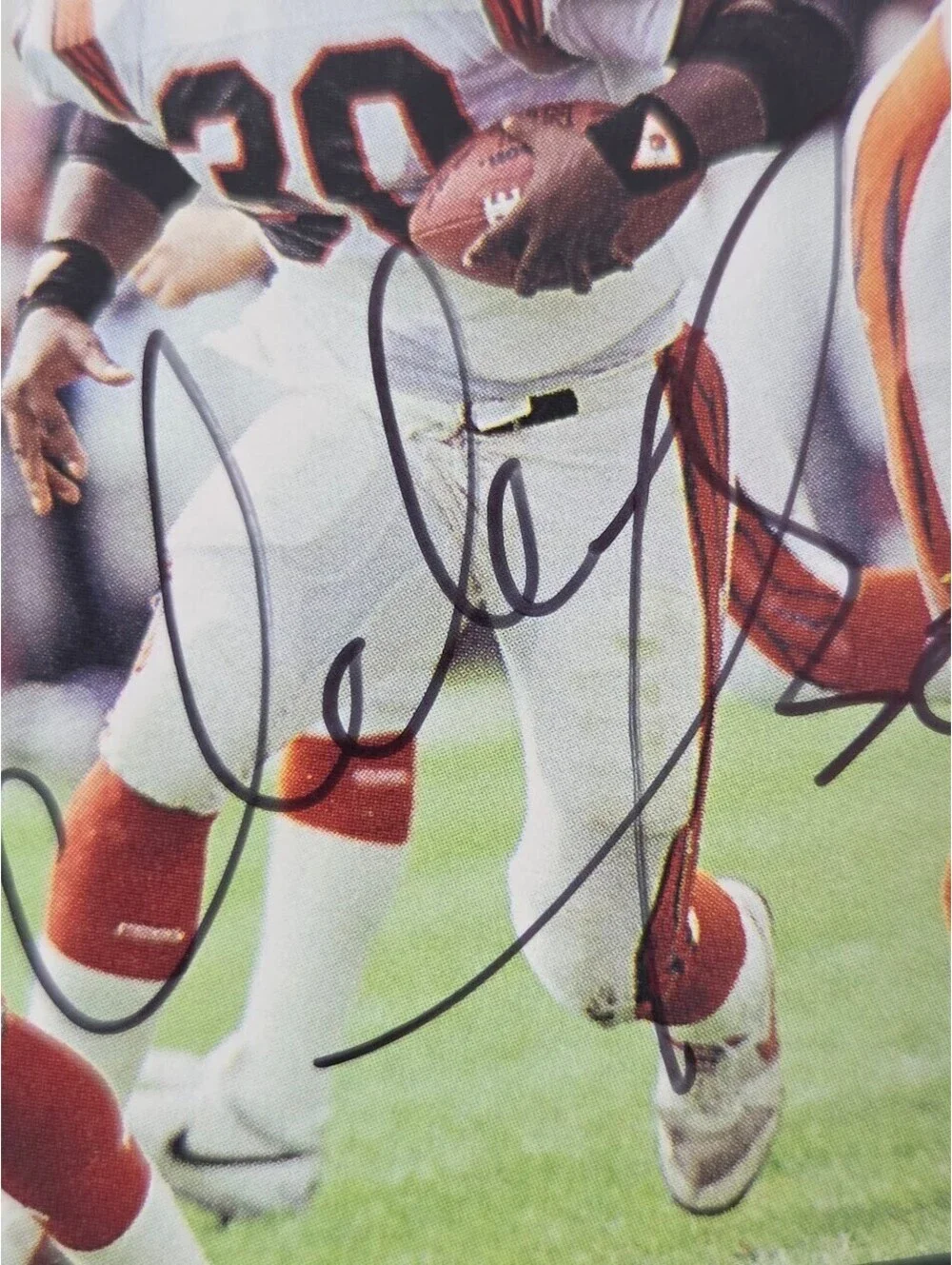 1990 Pro Set Ickey Woods Bengals Signed Running Back Football Card Auto